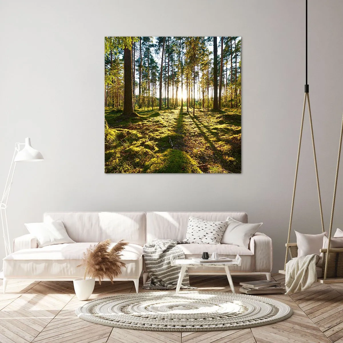 Impression sur toile - Image sur toile - … Derrière les sept forêts - 70x70 cm