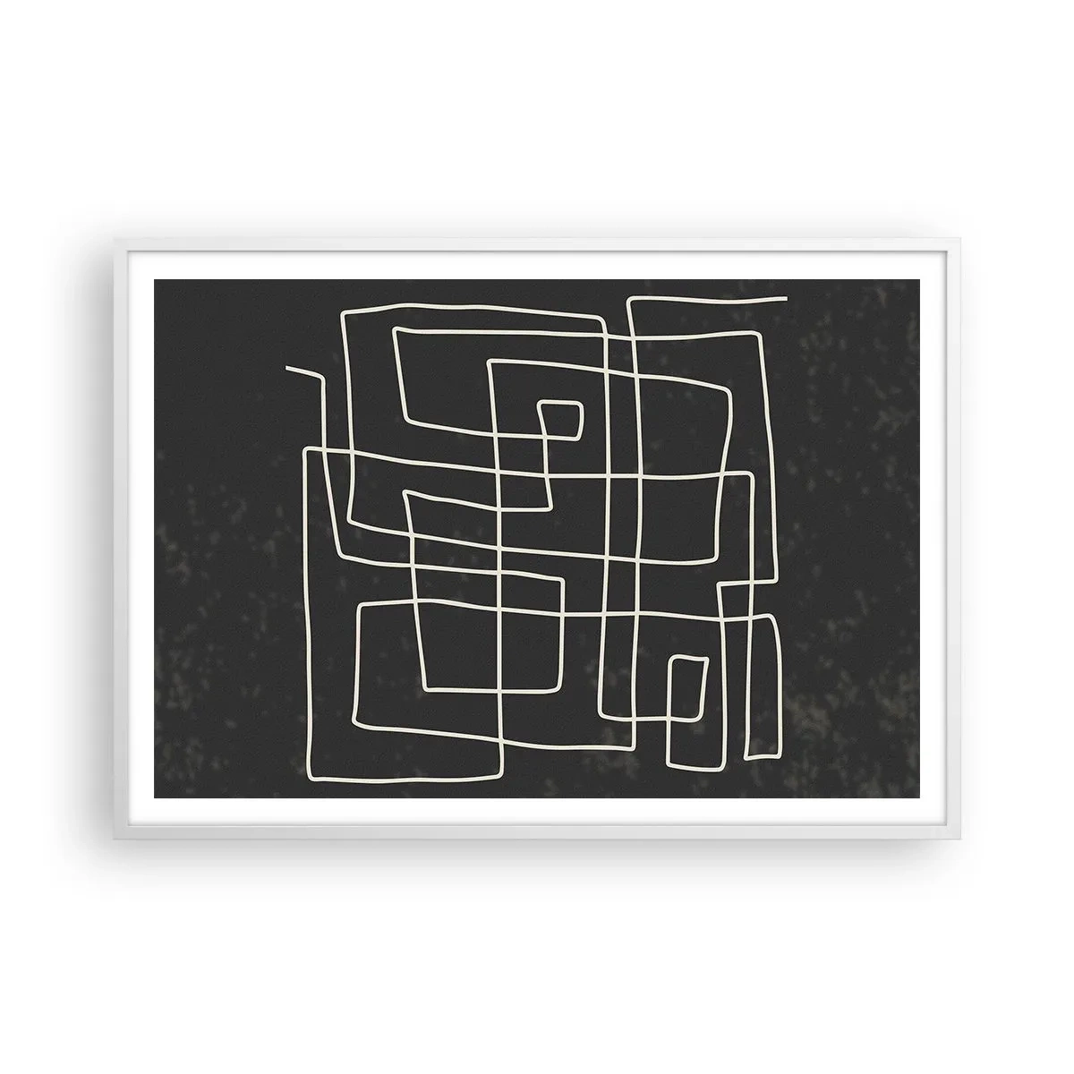 Affiche dans un cadre blanc - Poster - Pas aussi simple - 100x70 cm