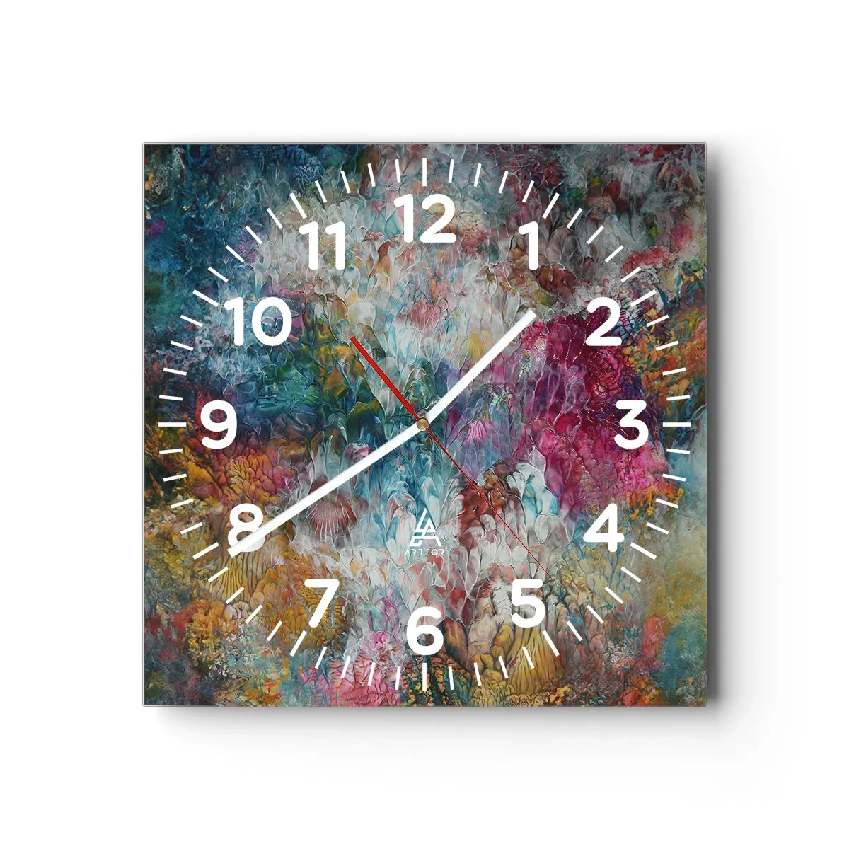 Horloge murale - Pendule murale - En pleine floraison - 30x30 cm