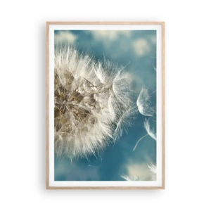 Affiche dans un chêne clair - Poster - souffle d'ange - 70x100 cm