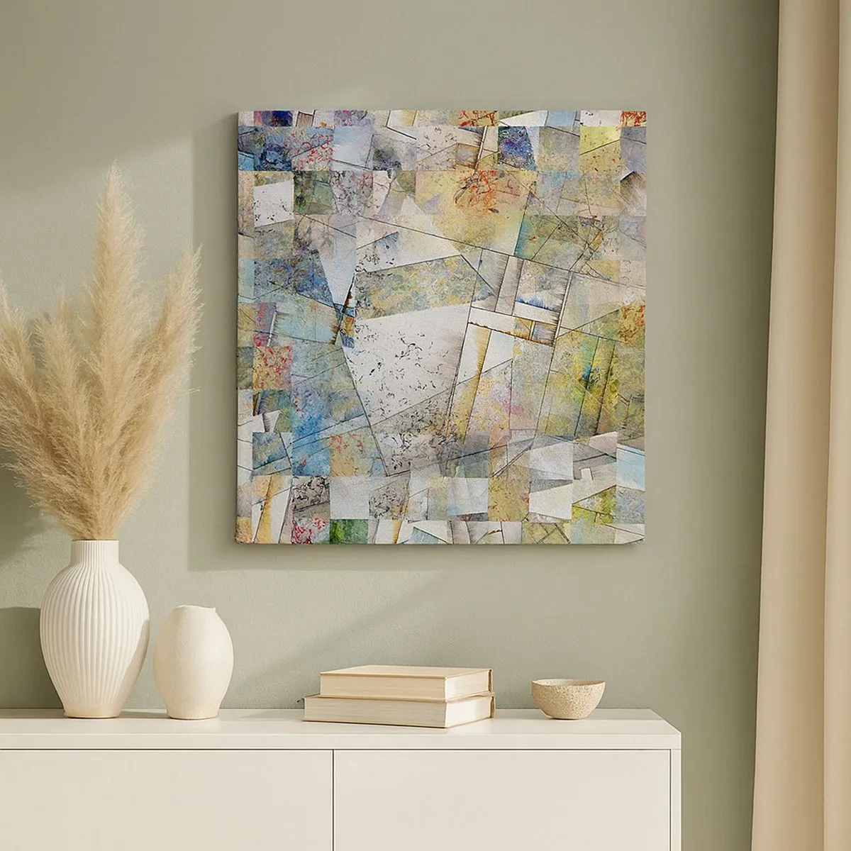 Impression sur toile - Image sur toile - Remaniement géométrique - 30x30 cm