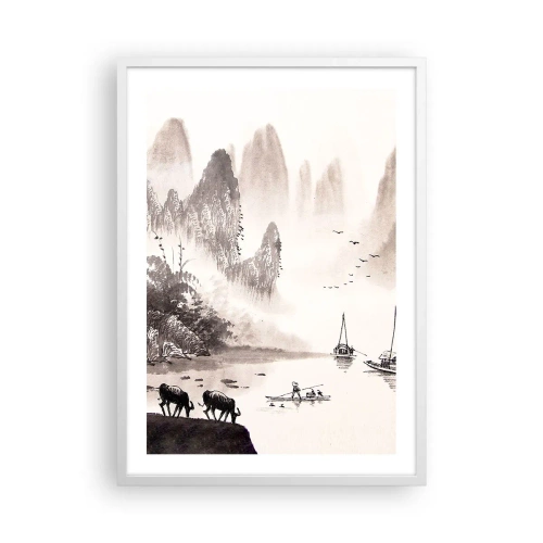 Affiche dans un cadre blanc - Poster - Le quotidien exotique de l'Orient - 50x70 cm