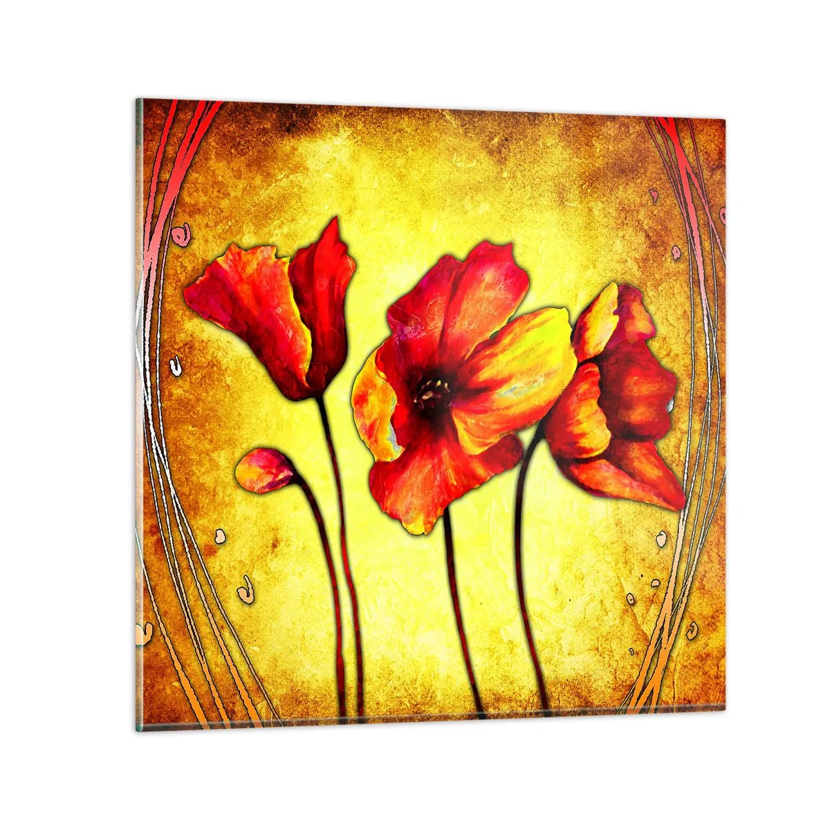 Impression sur verre - Image sur verre - Dans la décoration Art Nouveau - 50x50 cm