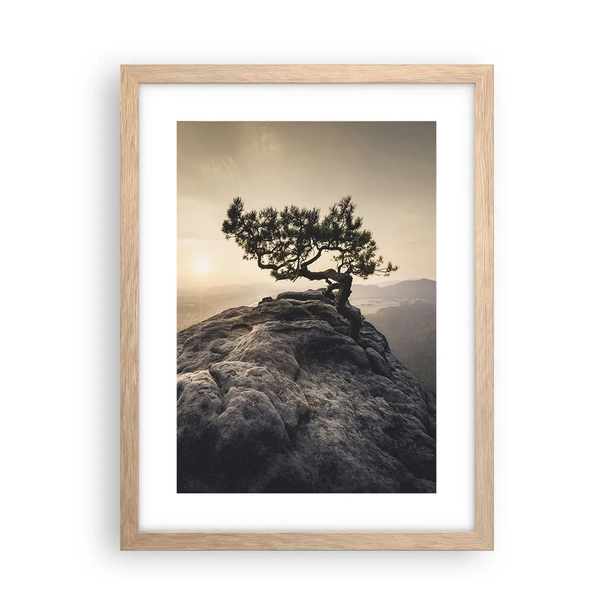 Affiche dans un chêne clair - Poster - La vie gagne toujours - 30x40 cm