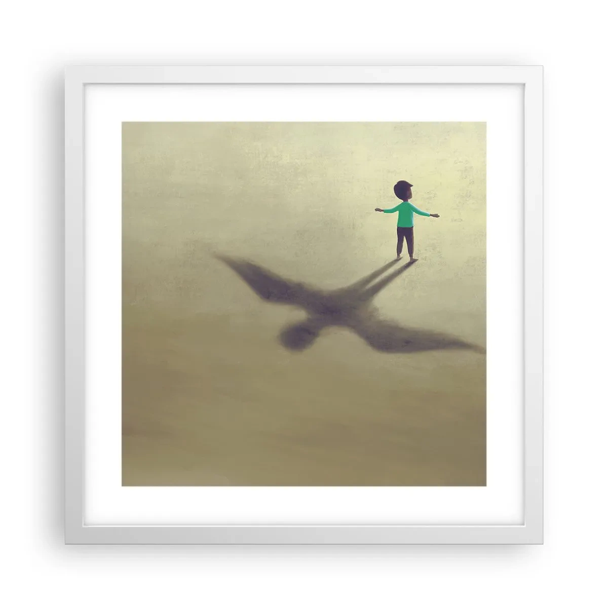 Affiche dans un cadre blanc - Poster - Héros du futur - 40x40 cm