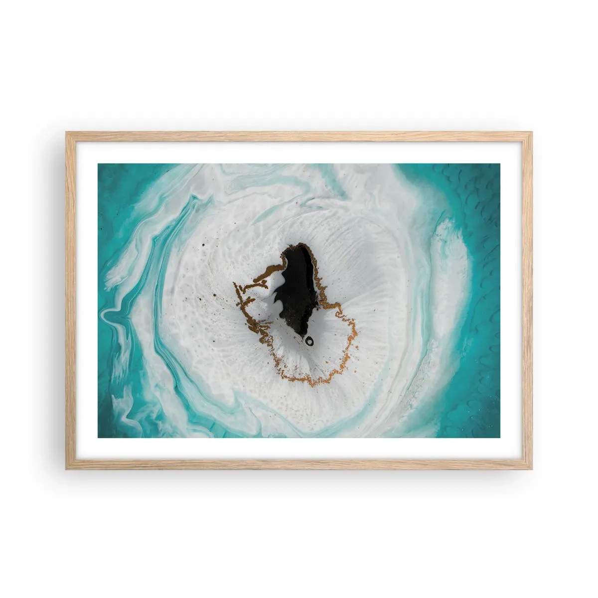 Affiche dans un chêne clair - Poster - Pénétrer à l'intérieur - 70x50 cm