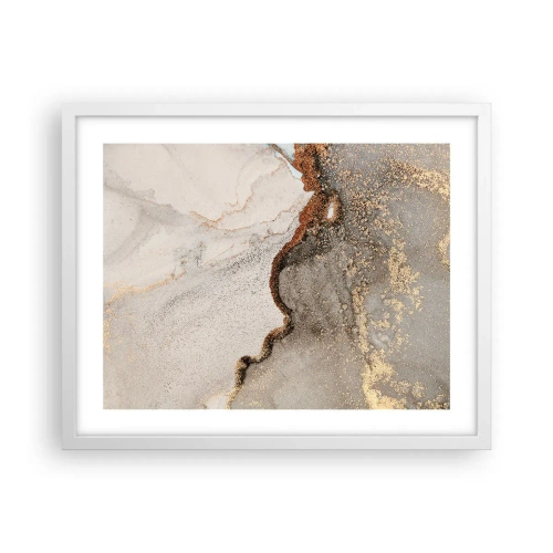 Affiche dans un cadre blanc - Poster - Aux frontières des couleurs - 50x40 cm