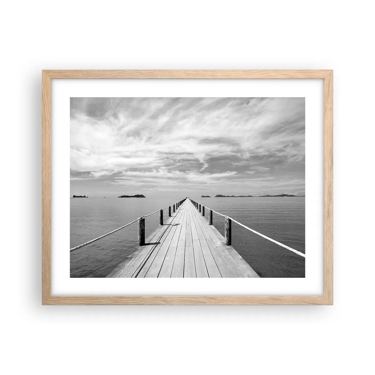 Affiche dans un chêne clair - Poster - Et peut-être un voyage... - 50x40 cm