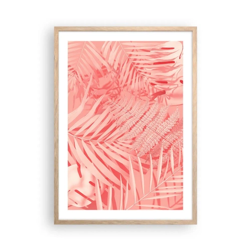 Affiche dans un chêne clair - Poster - Concept de rose - 50x70 cm