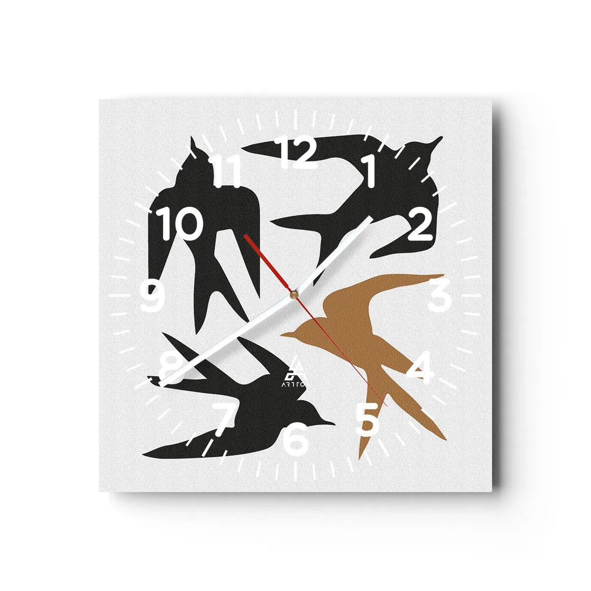 Horloge murale - Pendule murale - Avaler du plaisir - 30x30 cm