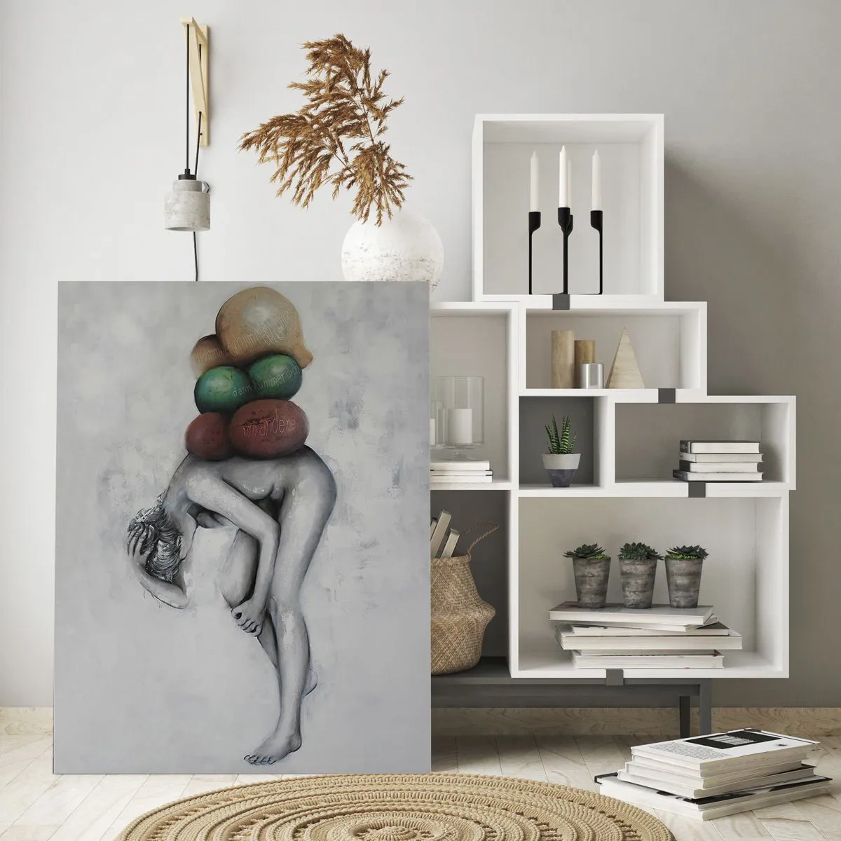 Impression sur verre - Image sur verre - Le fardeau de la vie - 80x120 cm