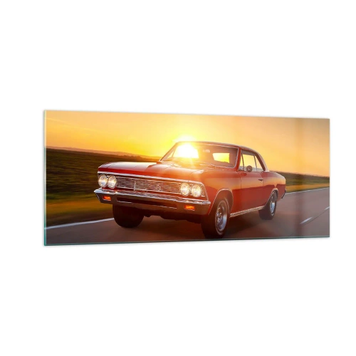 Impression sur verre - Image sur verre - Le désir est de couleur rouge - 100x40 cm