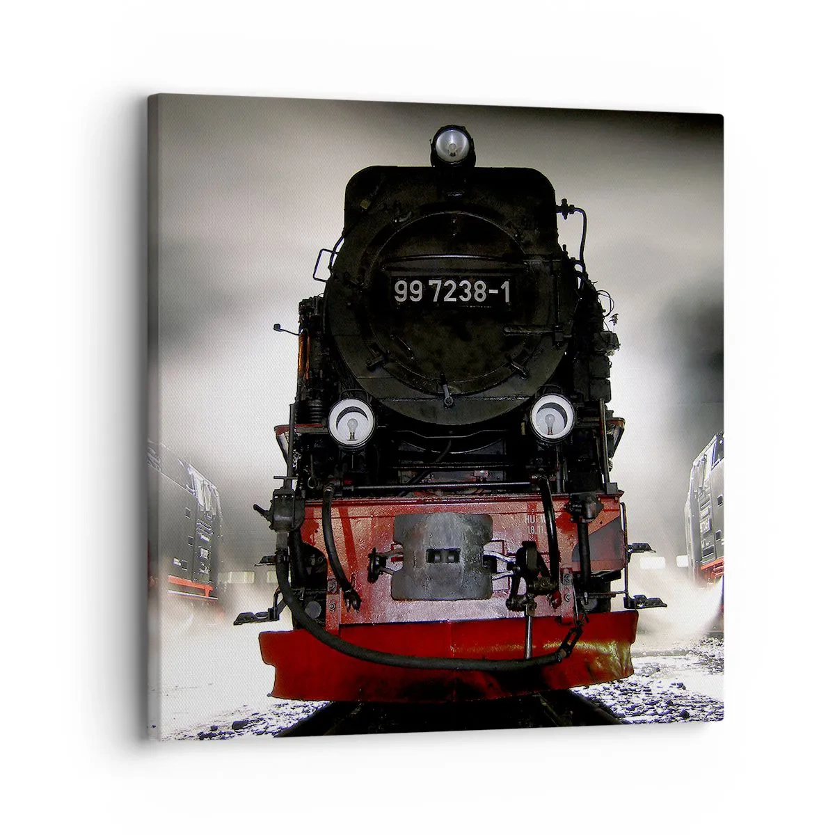 Impression sur toile - Image sur toile - Il se lève et siffle, halète et souffle - 30x30 cm