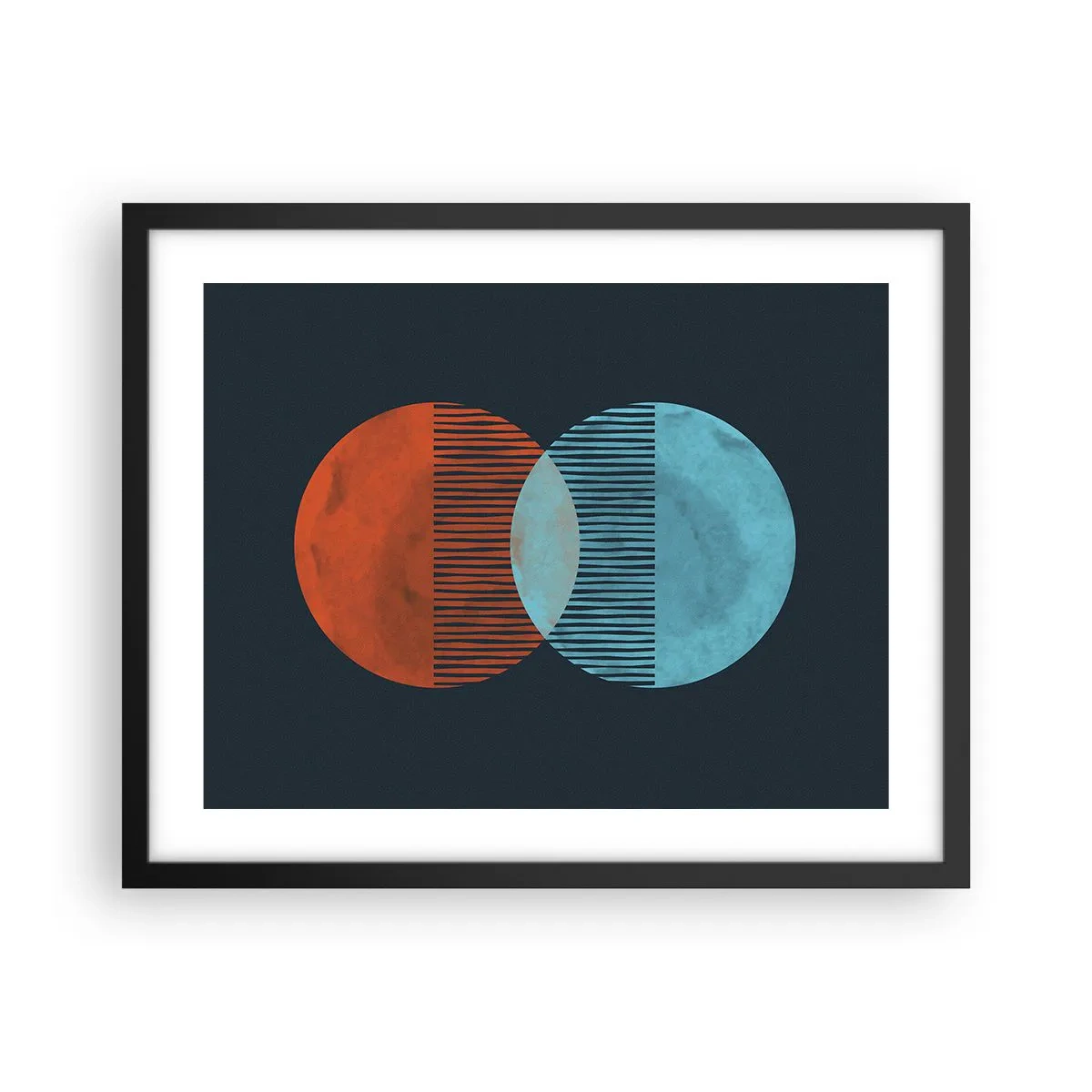 Affiche dans un cadre noir - Poster - Fantaisie astronomique - 50x40 cm