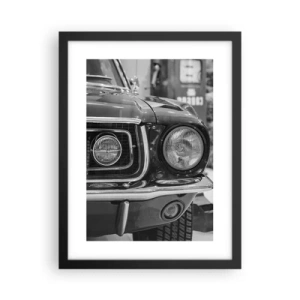 Affiche dans un cadre noir - Poster - Conduire dur - 30x40 cm