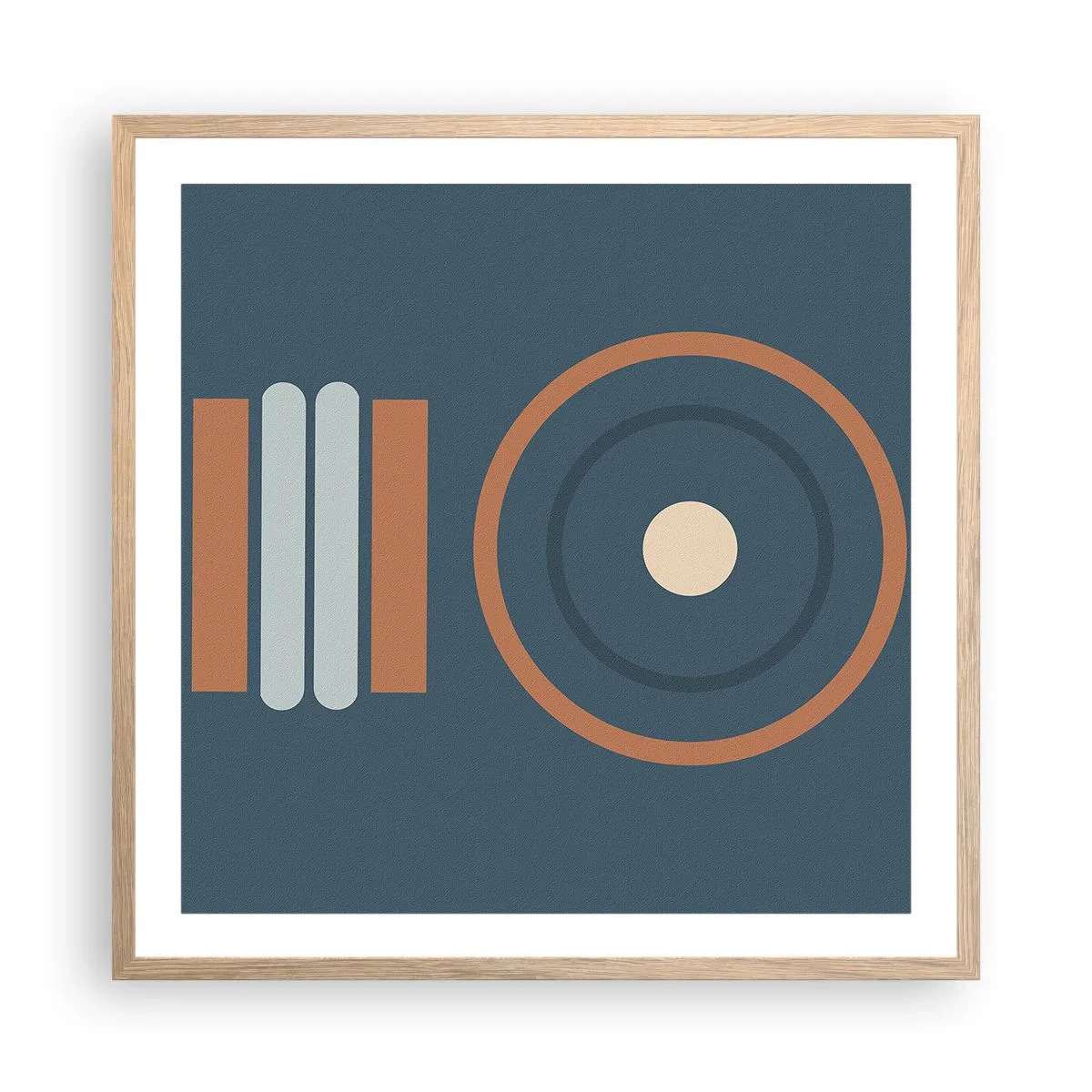 Affiche dans un chêne clair - Poster - Essence des choses - 60x60 cm