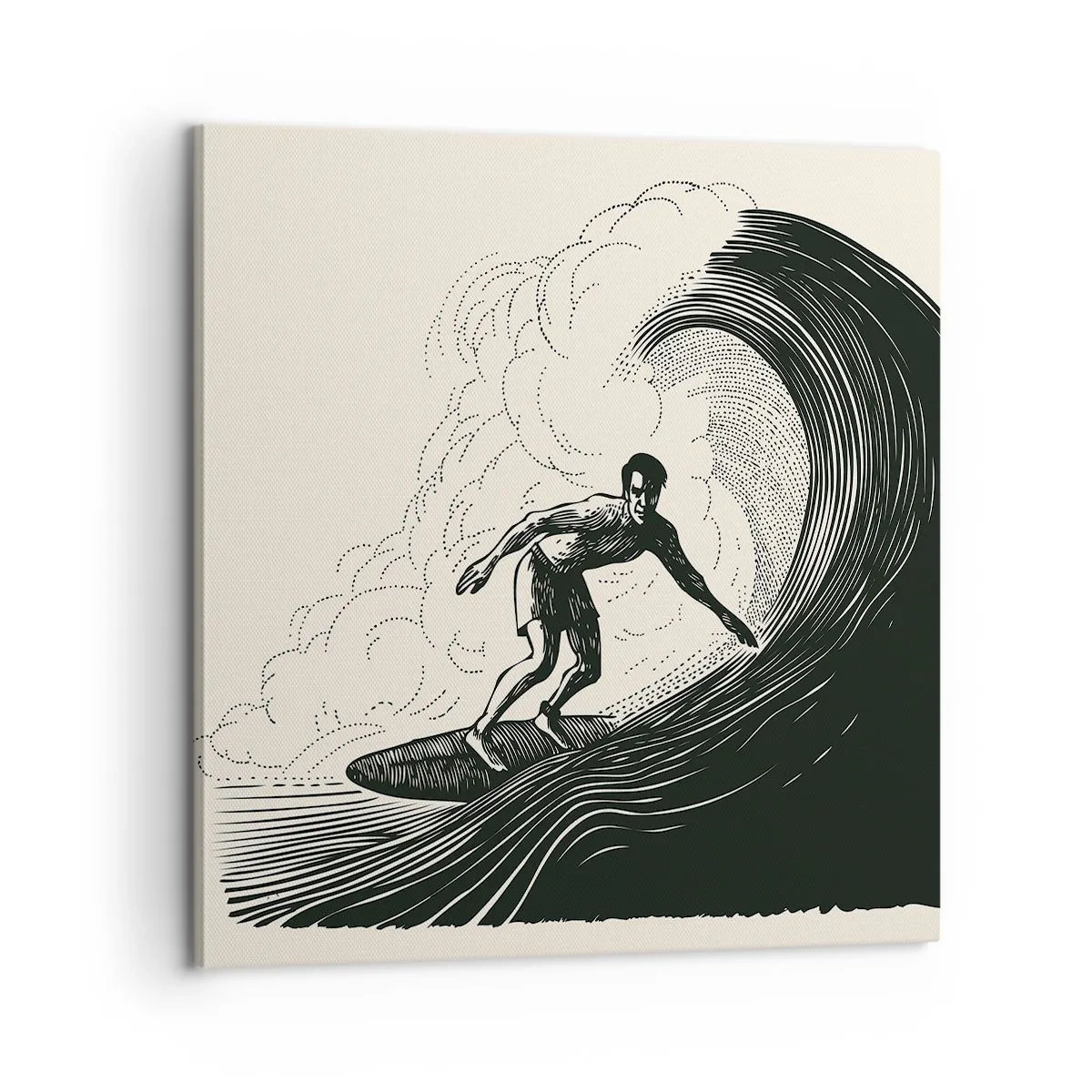 Impression sur toile - Image sur toile - Le roi de la vague - 60x60 cm