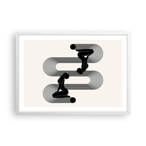 Affiche dans un cadre blanc - Poster - Symétrie sensuelle - 70x50 cm