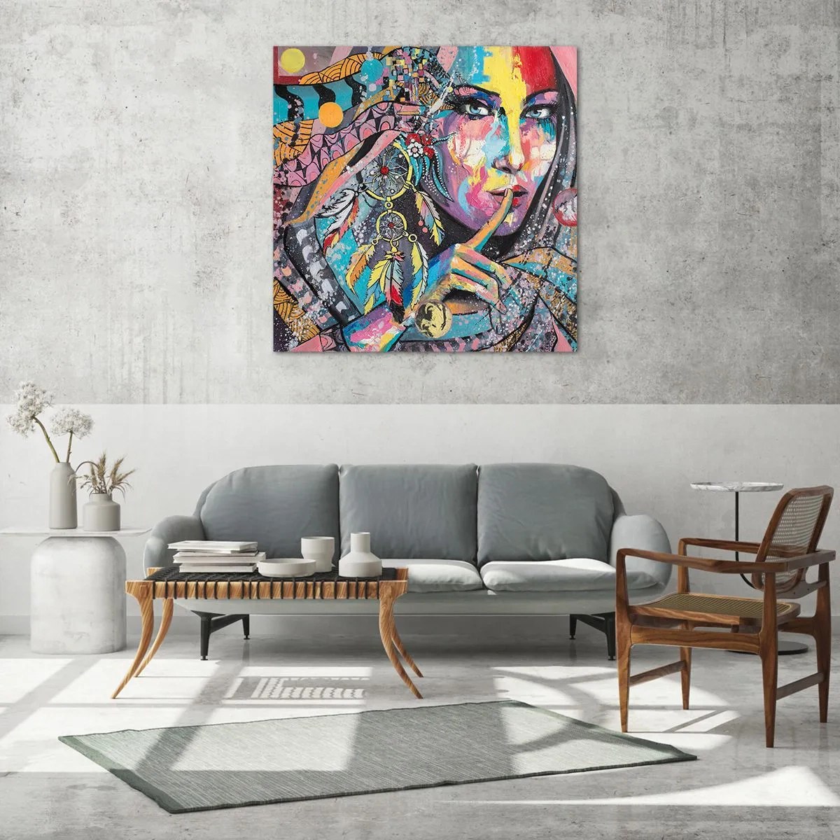 Impression sur verre - Image sur verre - Taisez-vous jusqu'à ce que vous compreniez - 70x70 cm