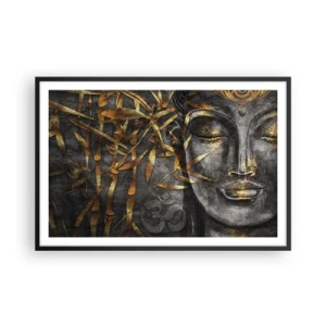Affiche dans un cadre noir - Poster - Ressentir le calme - 91x61 cm