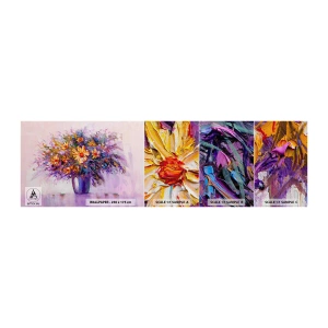 Échantillon de Papier Peint Premium Canvas - Ça sent bon, ça a l'air doux - Fleurs dans un vase, Morceau, Bouquet de fleurs - 100x30 cm