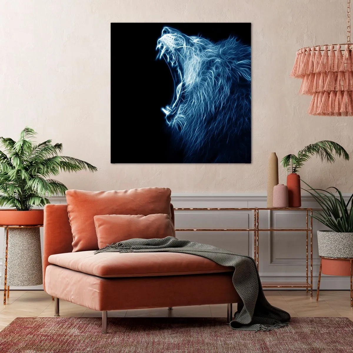 Impression sur toile - Image sur toile - La colère ardente du roi - 70x70 cm