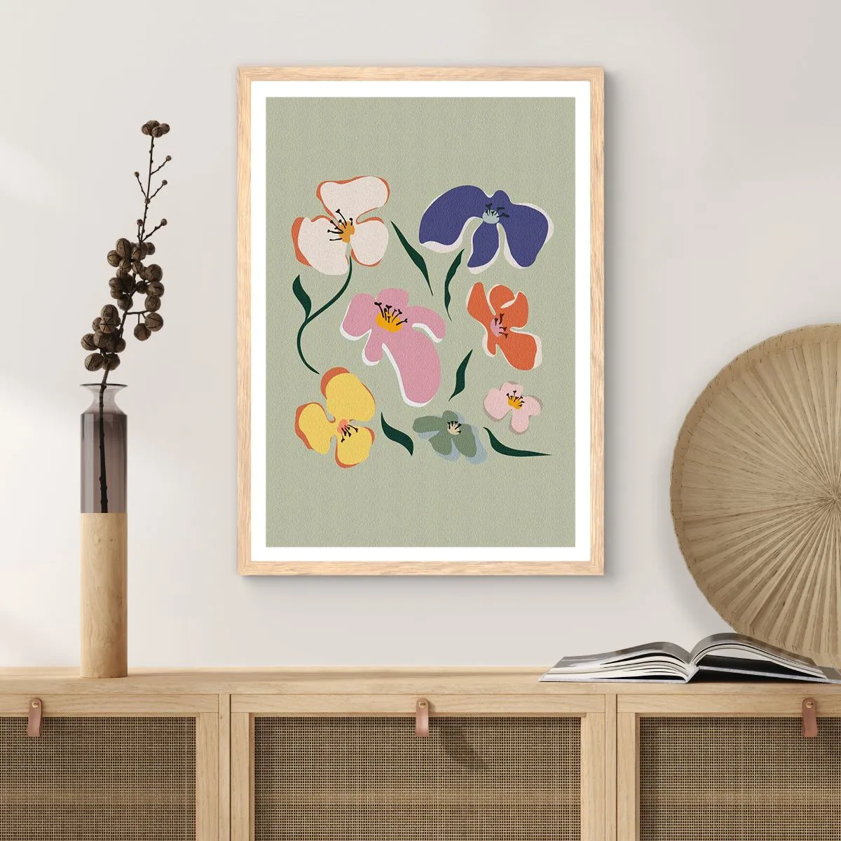 Affiche dans un chêne clair - Poster - Des pensées pour votre frère - 70x100 cm