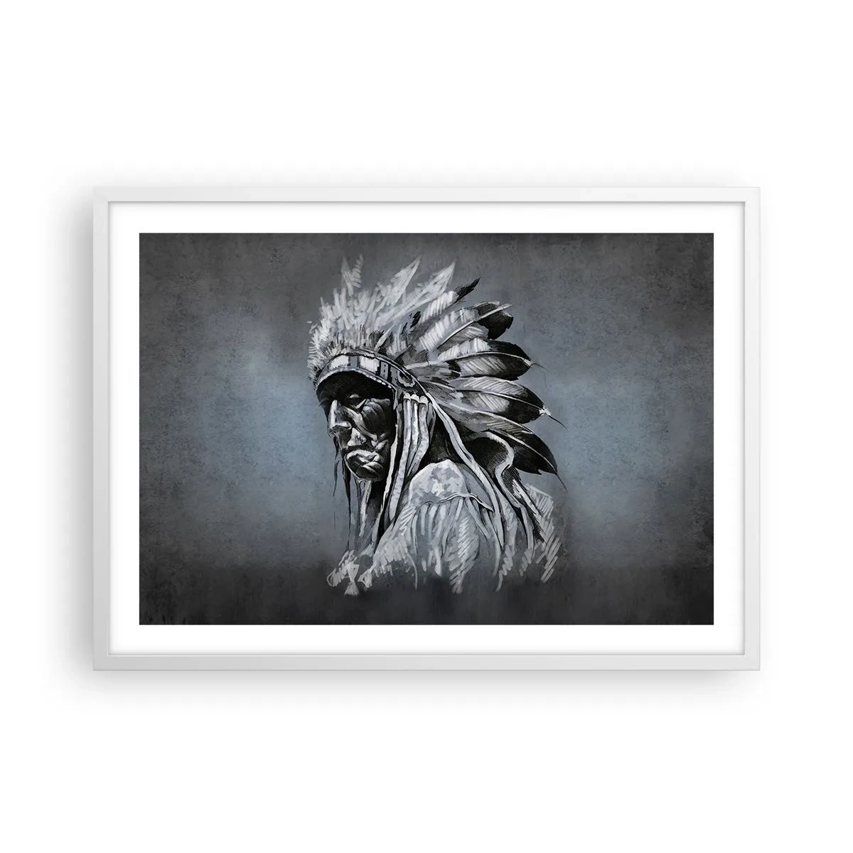 Affiche dans un cadre blanc - Poster - Retour aux sources - 70x50 cm