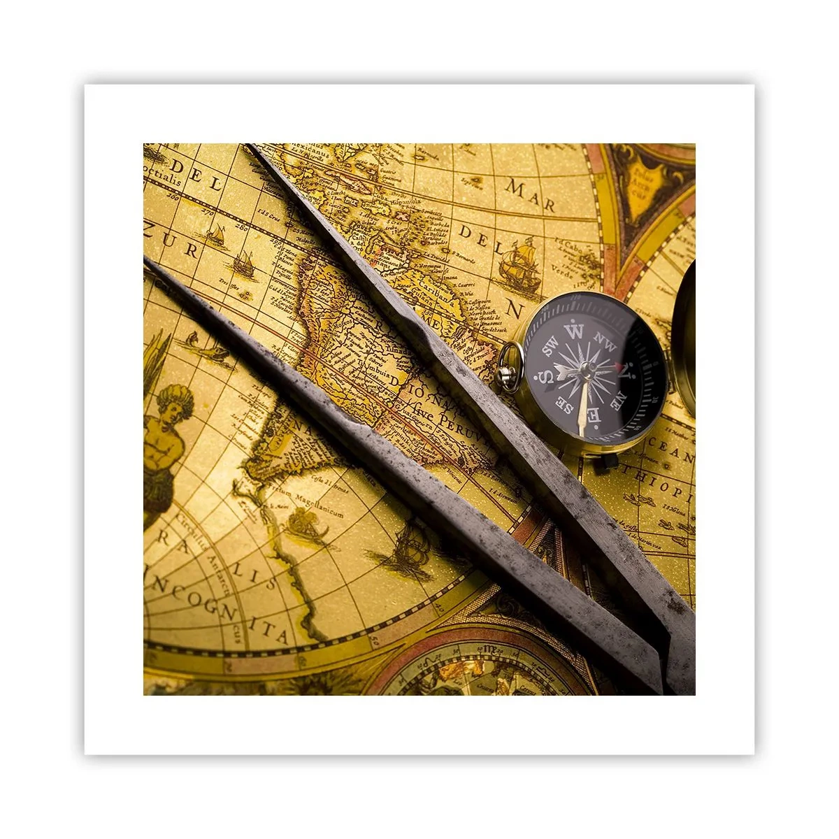 Affiche - Poster - Où sont ces trésors? - 40x40 cm