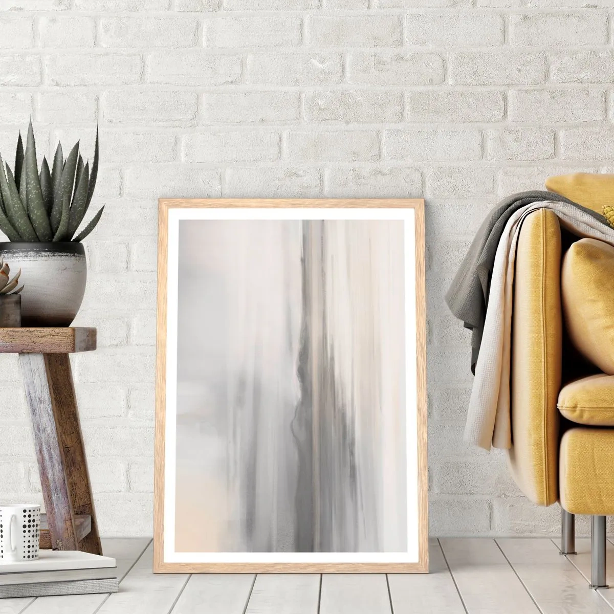 Affiche dans un chêne clair - Poster - Distance réfléchie - 61x91 cm