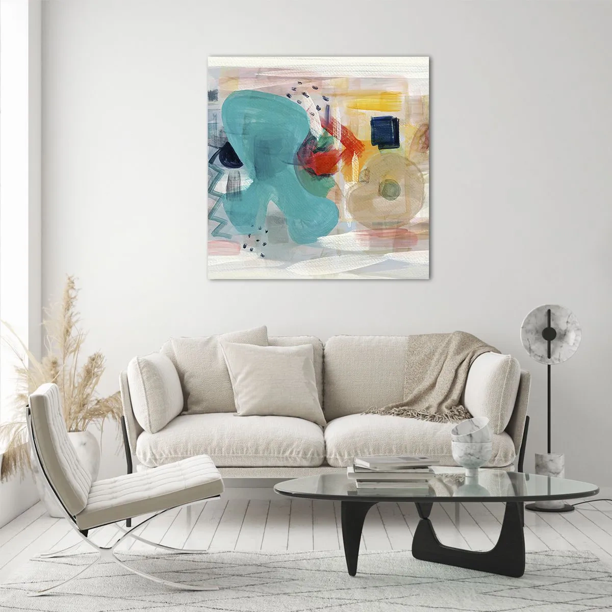 Impression sur verre - Image sur verre - Jeu de couleurs - 30x30 cm