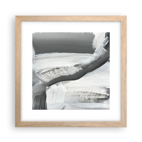 Affiche dans un chêne clair - Poster - Un geste décisif - 30x30 cm