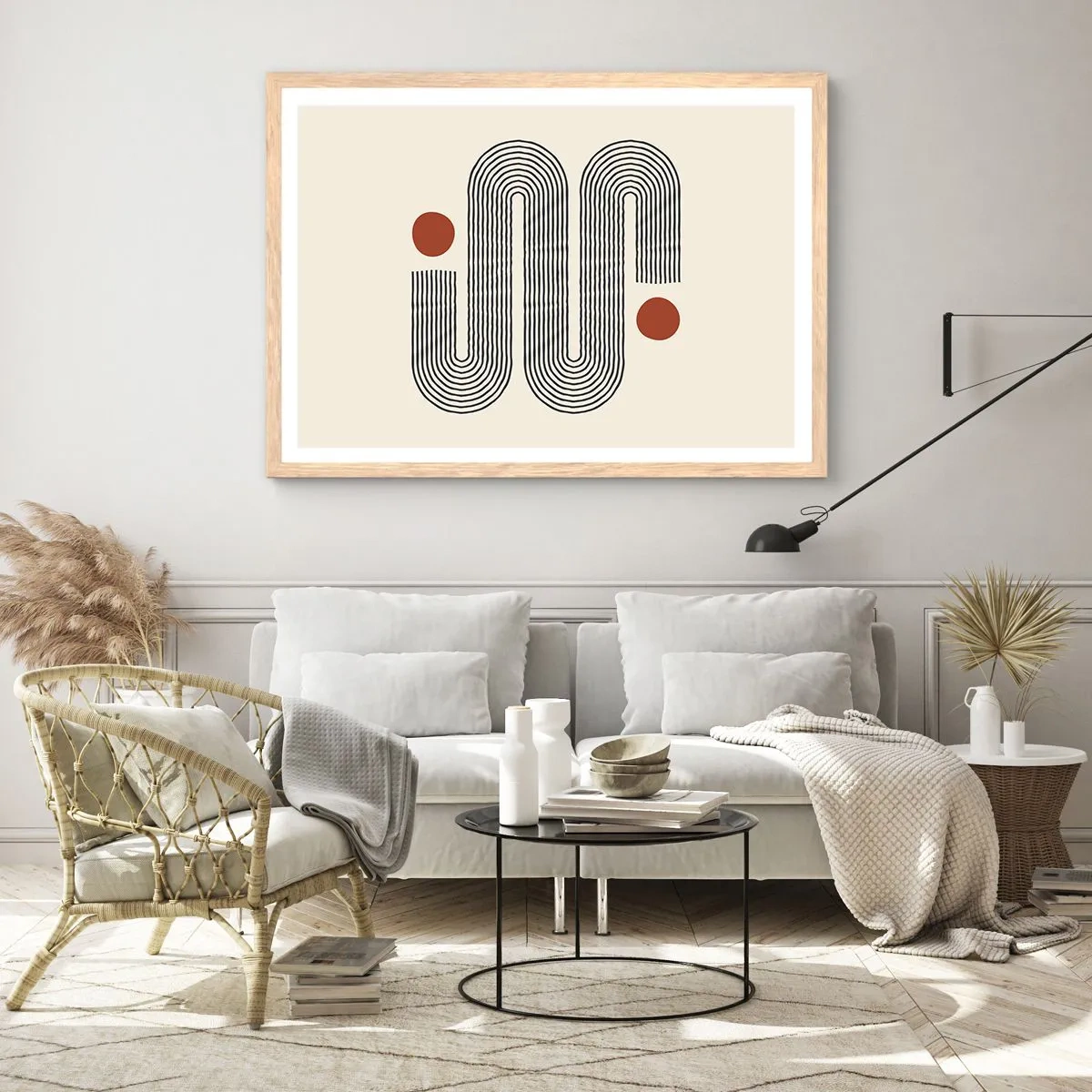 Affiche dans un chêne clair - Poster - Du début à la fin - 100x70 cm