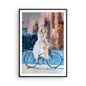 Affiche dans un cadre noir - Poster - Joie du matin - 70x100 cm