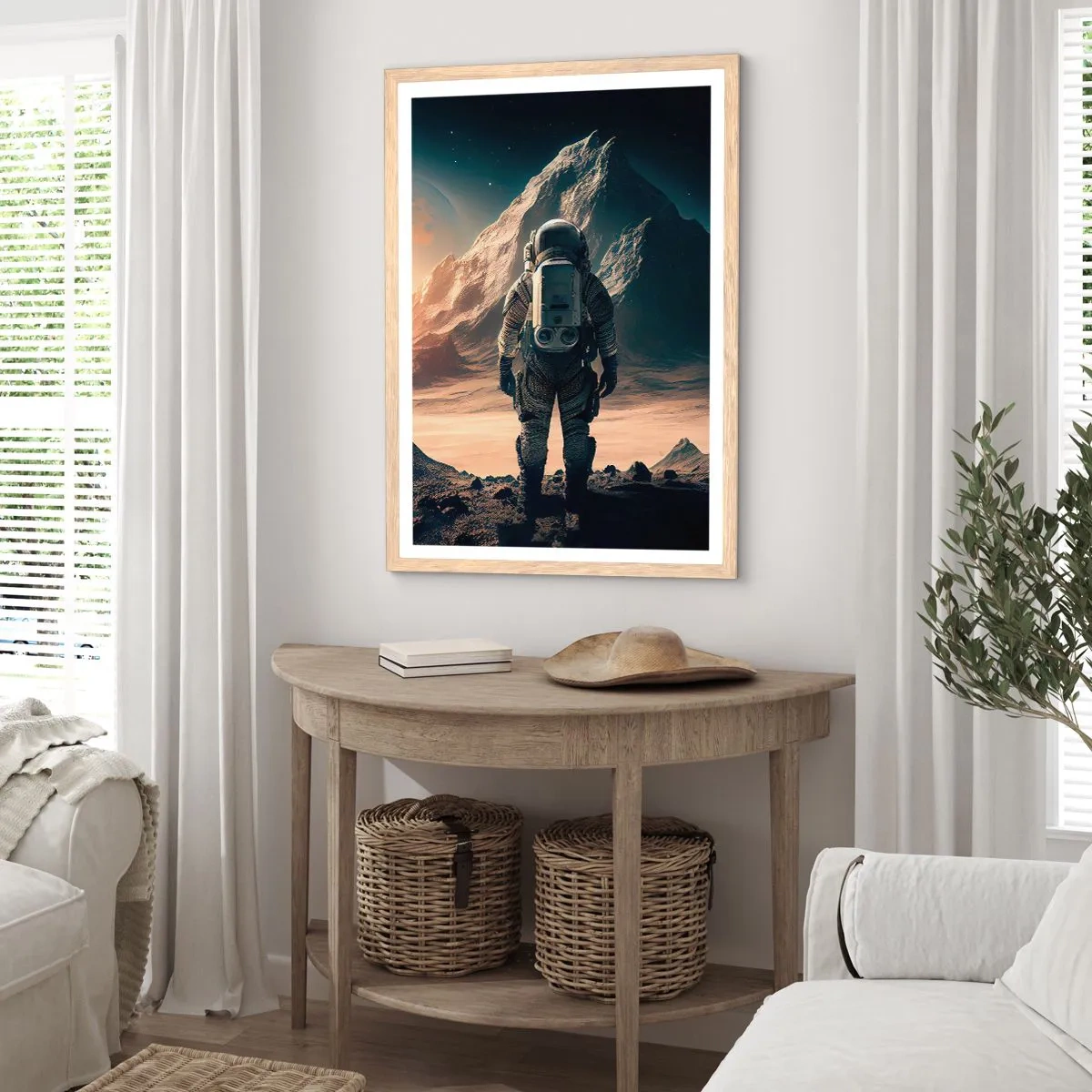 Affiche dans un chêne clair - Poster - Nouveau défi - 40x50 cm