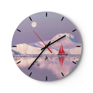 Horloge murale - Pendule murale - La chaleur de la voile, le froid de la glace - 40x40 cm