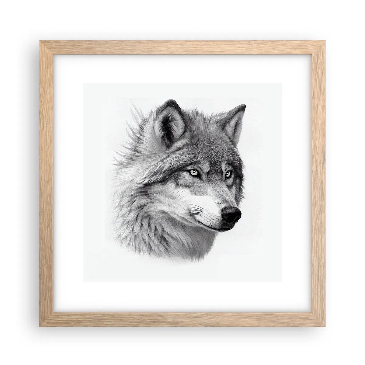 Affiche dans un chêne clair - Poster - Alpha – sans aucun doute - 30x30 cm