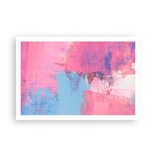 Affiche - Poster - Du rose, du bleu et une pincée de lumière - 91x61 cm