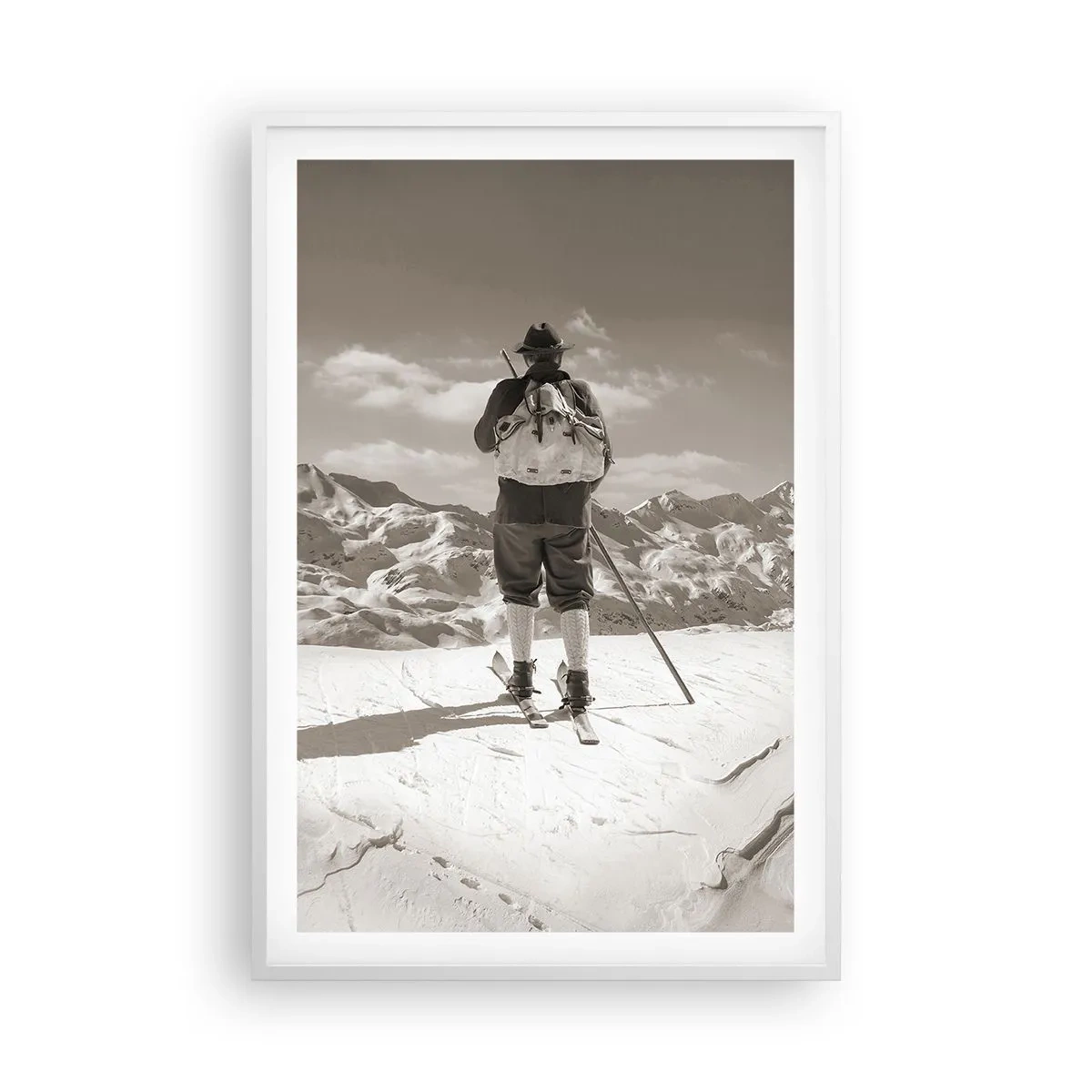 Affiche dans un cadre blanc - Poster - Toutes les mêmes ces montagnes - 61x91 cm