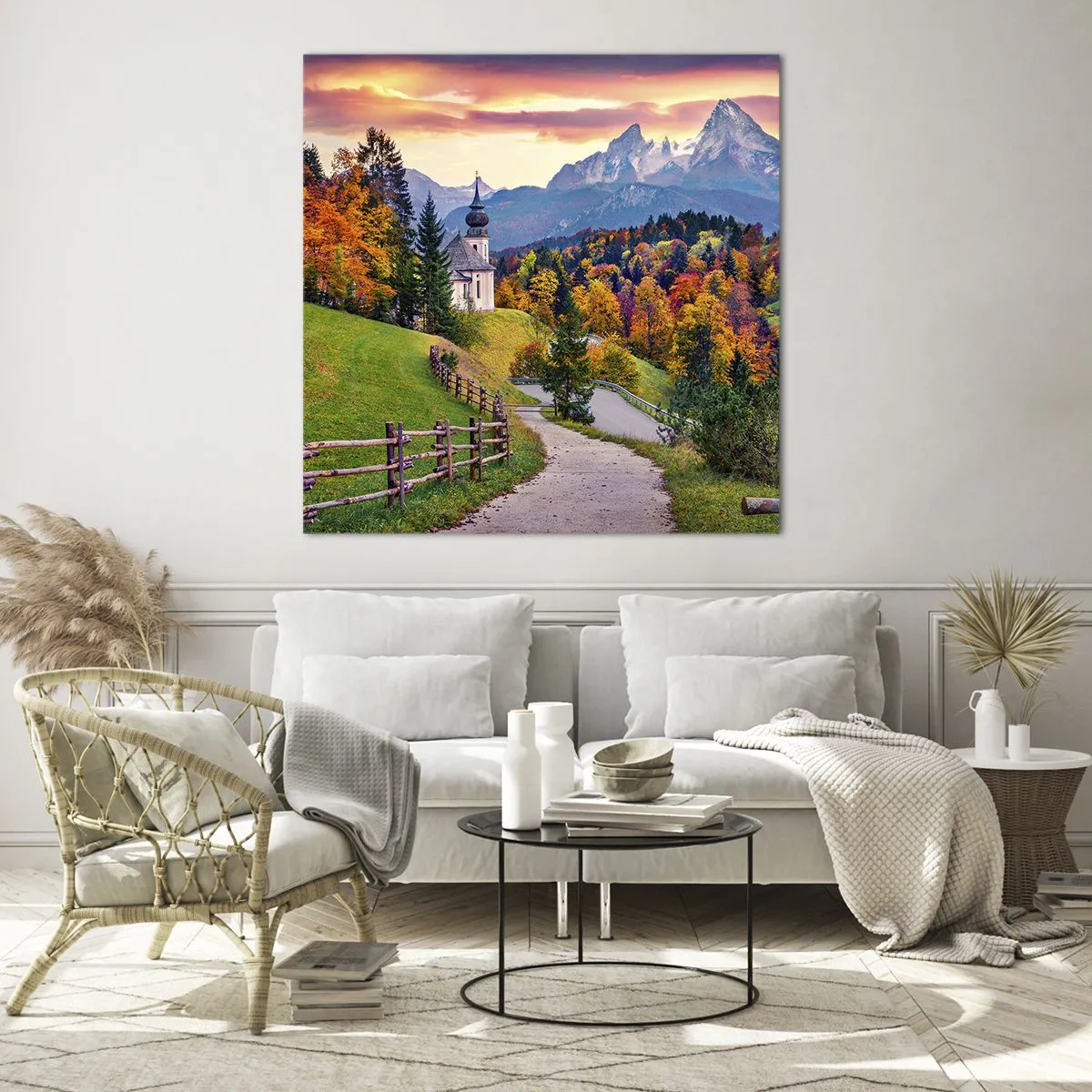 Impression sur verre - Image sur verre - Paysage comme peind - 60x60 cm