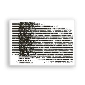 Affiche dans un cadre blanc - Poster - Rythme et bruissement - 100x70 cm