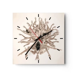 Horloge murale - Pendule murale - S'épanouir en danse - 40x40 cm