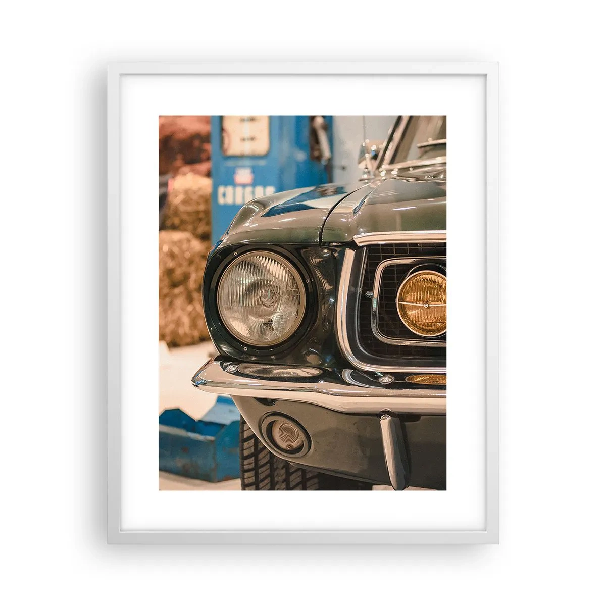 Affiche dans un cadre blanc - Poster - Rencontre avec une légende - 40x50 cm