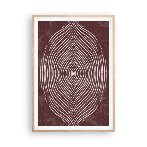 Affiche dans un chêne clair - Poster - L'espace parle - 70x100 cm