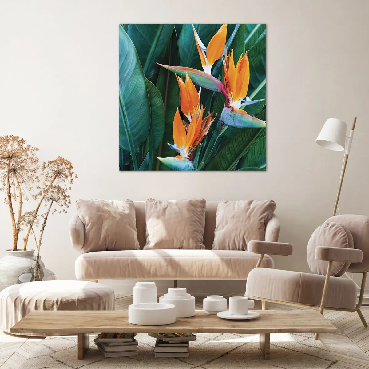Impression sur toile - Image sur toile - Est-ce une fleur, est-ce un oiseaux? - 30x30 cm