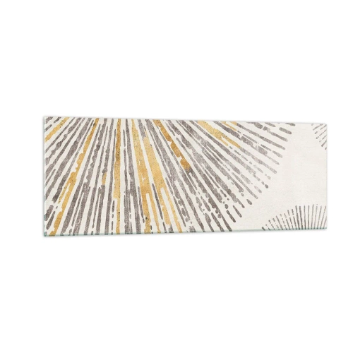 Impression sur verre - Image sur verre - Motif abstrait en forme de rayon - 140x50cm - La beauté du rayon - Décoration murale moderne pour le salon et la chambre ARTTOR