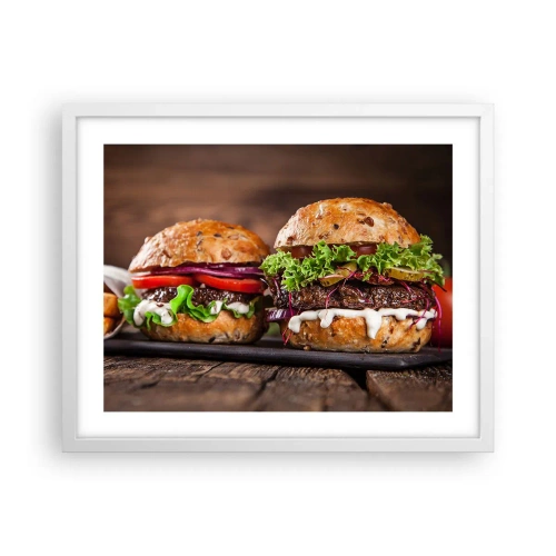 Affiche dans un cadre blanc - Poster - American dream - 50x40 cm