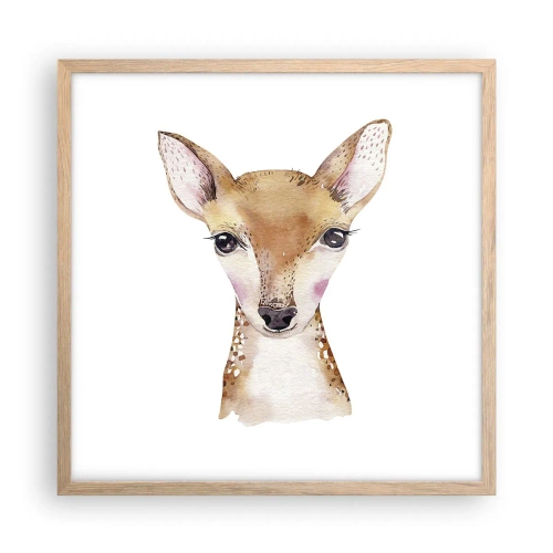 Affiche dans un chêne clair - Poster - L'innocence de la nature - 50x50 cm