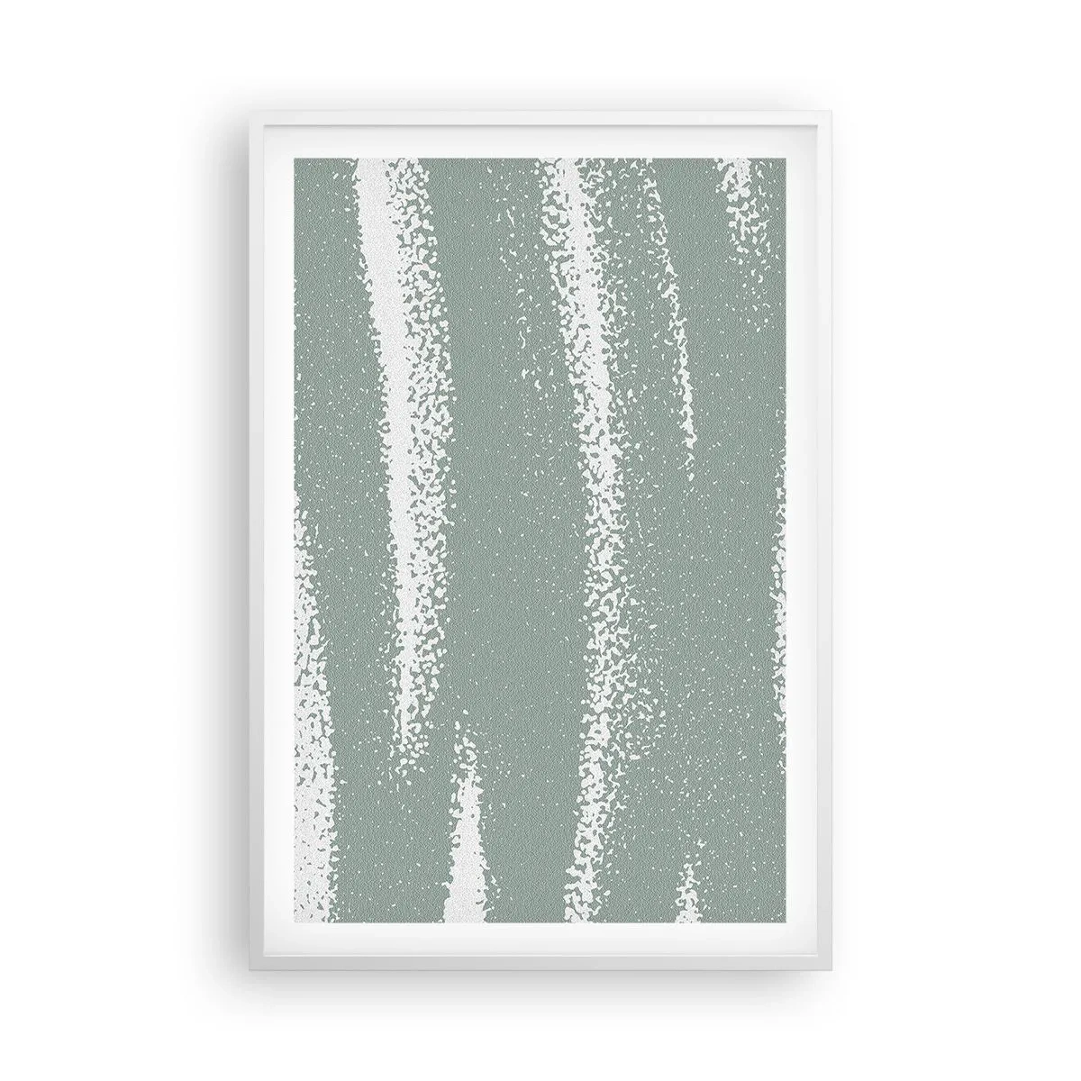 Affiche dans un cadre blanc - Poster - Abstraction dans un climat hivernal - 61x91 cm