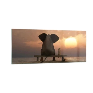 Impression sur verre - Image sur verre - C'est bon de garder le silence ensemble - 100x40 cm